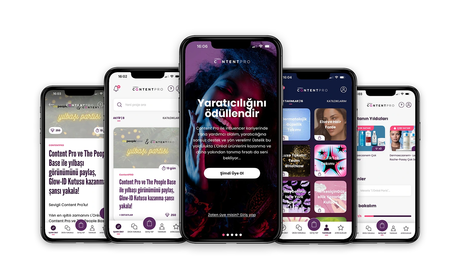 L'Oreal ContentPro mobil görünümü